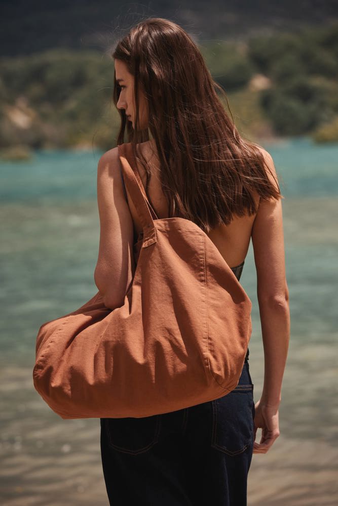 KI3208 - Shopper van verwassen katoen