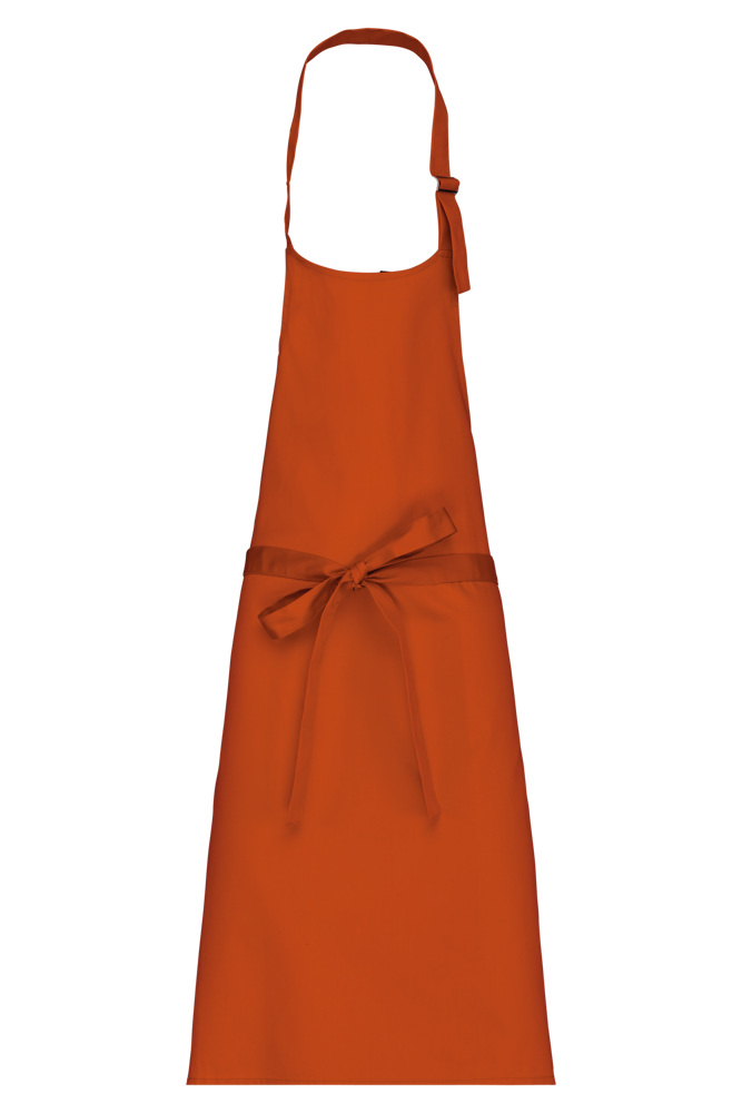 K895 - Katoenen schort zonder zak - Burnt Orange