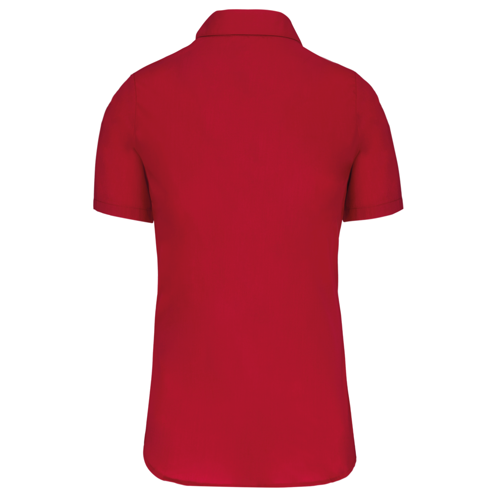 K544C - Dames Poplin Blouse Korte Mouwen