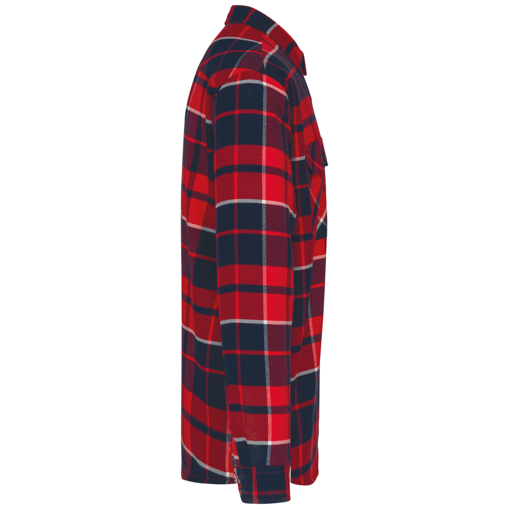 K579 - Geruit overshirt met sherpavoering