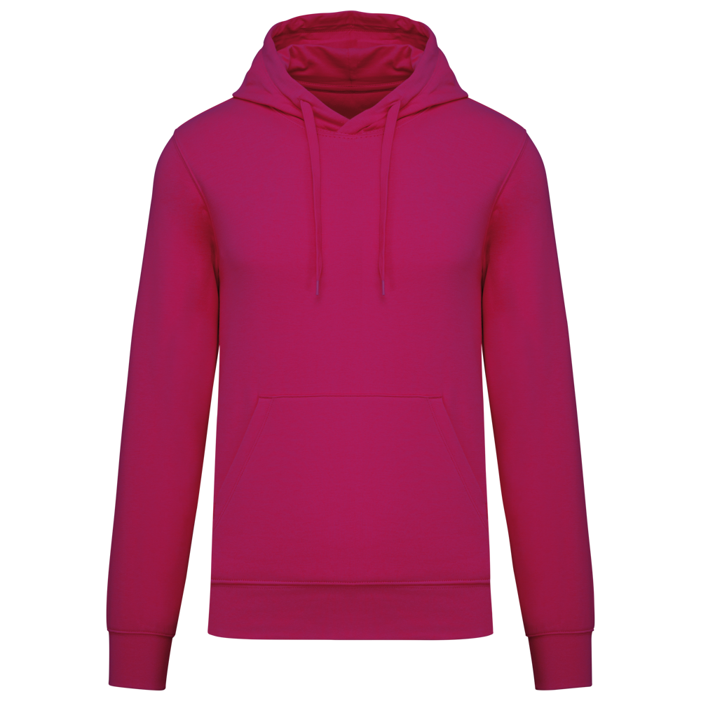 - Ecologische herensweater met capuchon - Fuchsia
