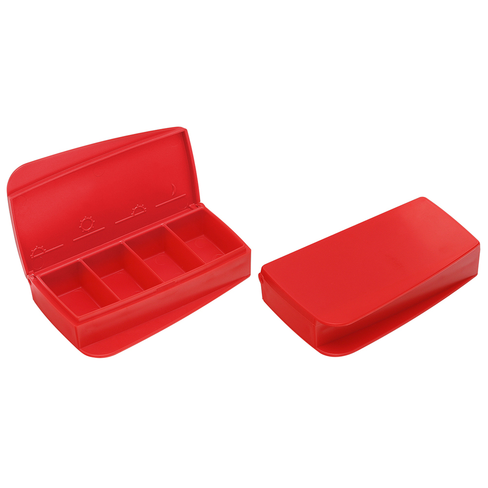 Pillendoosje "Alpha" - rood/rood