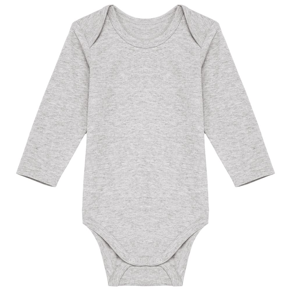 K837 - Baby body van biologisch katoen - Oxford Grey