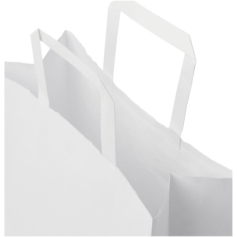 Papieren tas 80-90 g/m2 gemaakt van kraftpapier met platte handgrepen - 25 x 11 x 32 cm