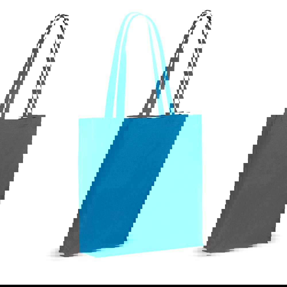 Schoudertas katoen OEKO-TEX® 140g/m² 38x10x42cm - lichtblauw