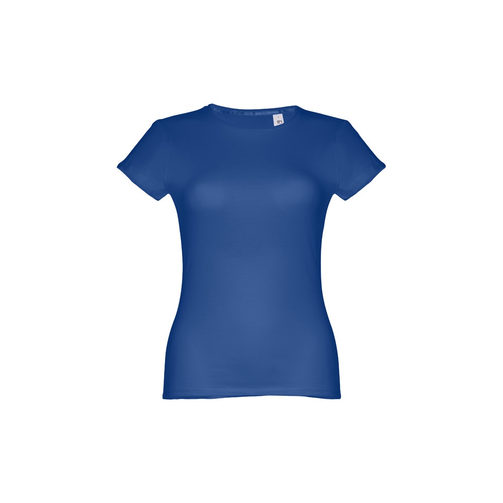THC SOFIA. Katoenen dames-T-shirt met riem - Royal Blauw