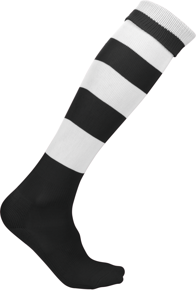 PA021 - Gestreepte Sportsokken - Black / White