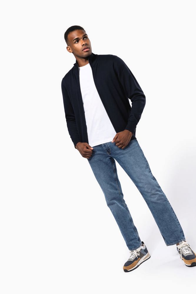 K961 - Heren cardigan met rits