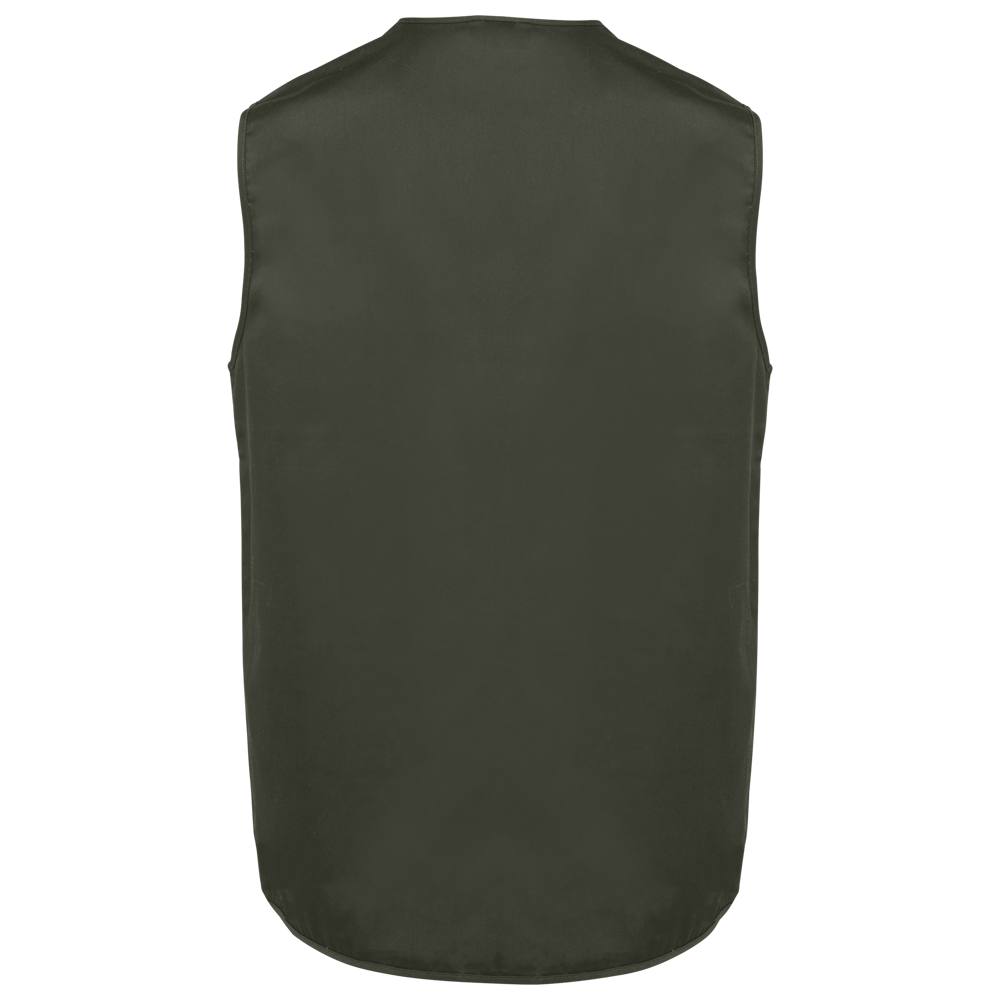 WK609 - Gevoerde unisex bodywarmer van polykatoen multizakken