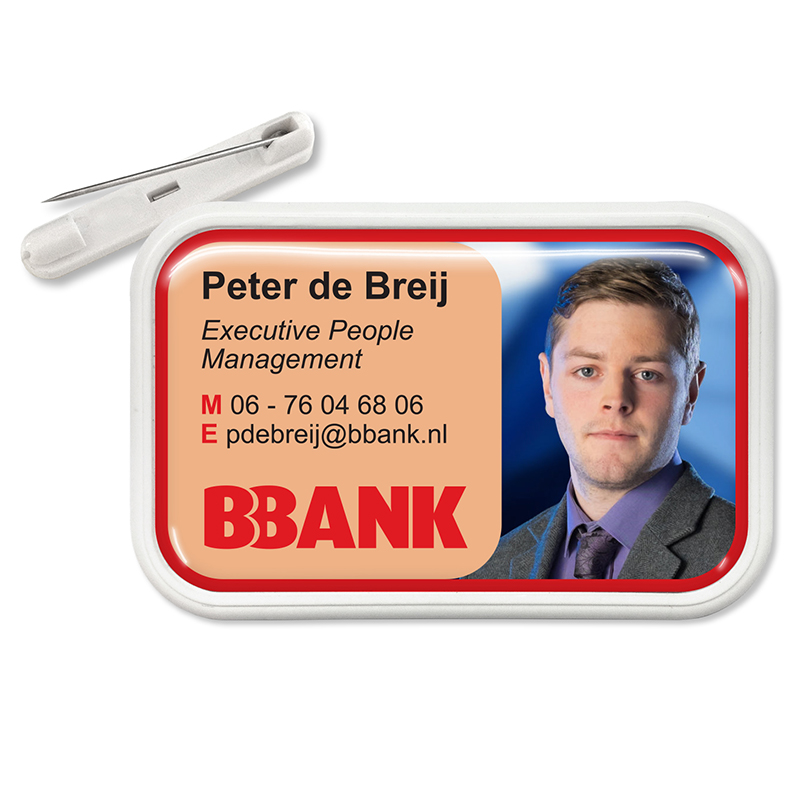 Naambadge Rechthoek 70 x 43