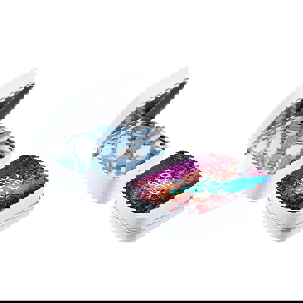 Mini scharnierblikje gevuld met pepermunt - Mat wit