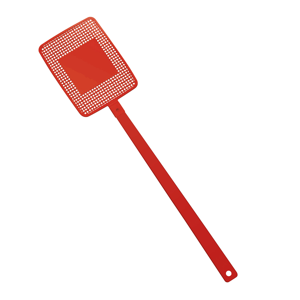 Vliegenmepper "vierkant" - rood/rood