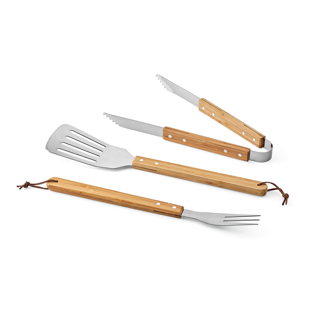 Turner Barbecue Set Bamboe - Natuurlijk