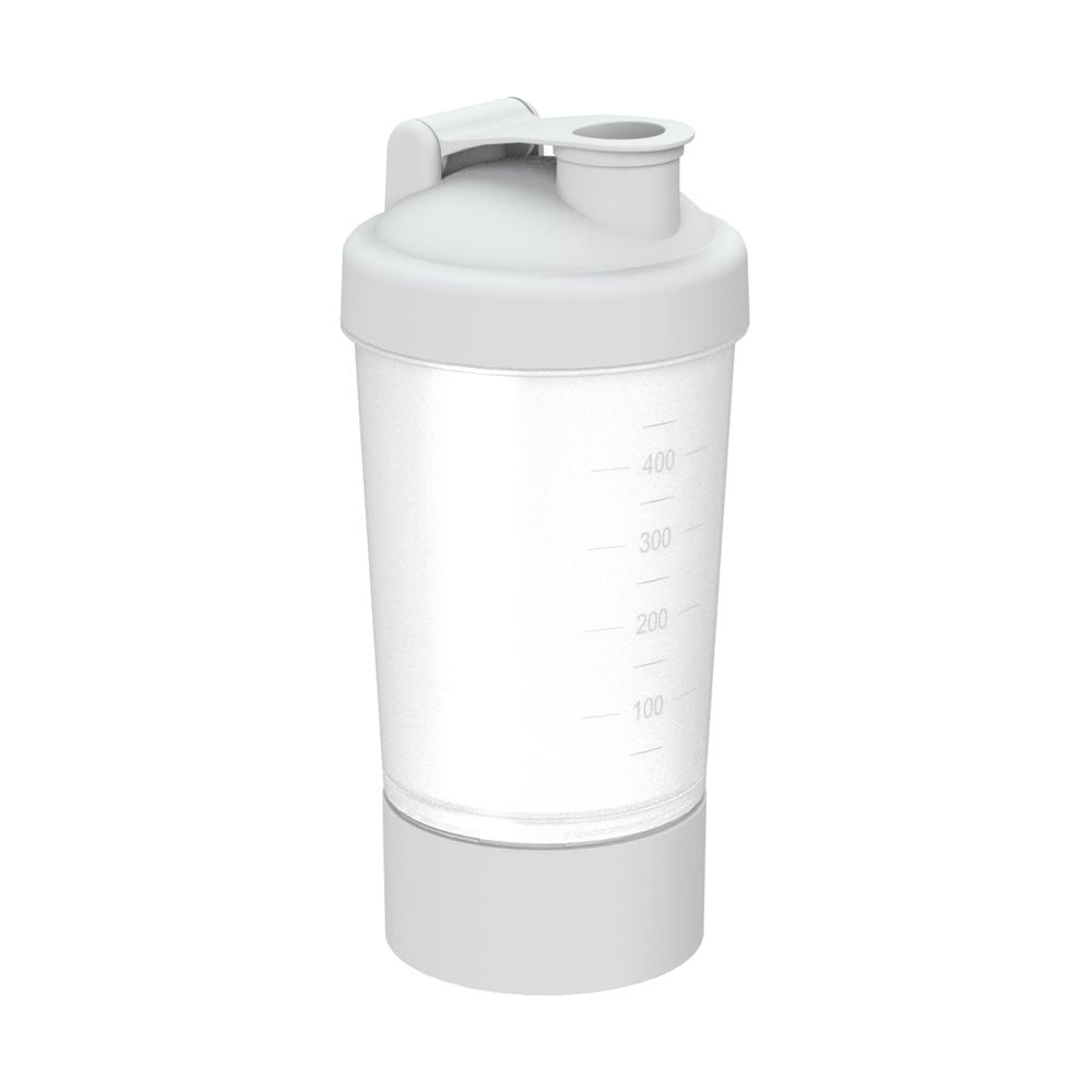 Shaker "Proteïne", Per 1, 0,40 l - Transparant/wit