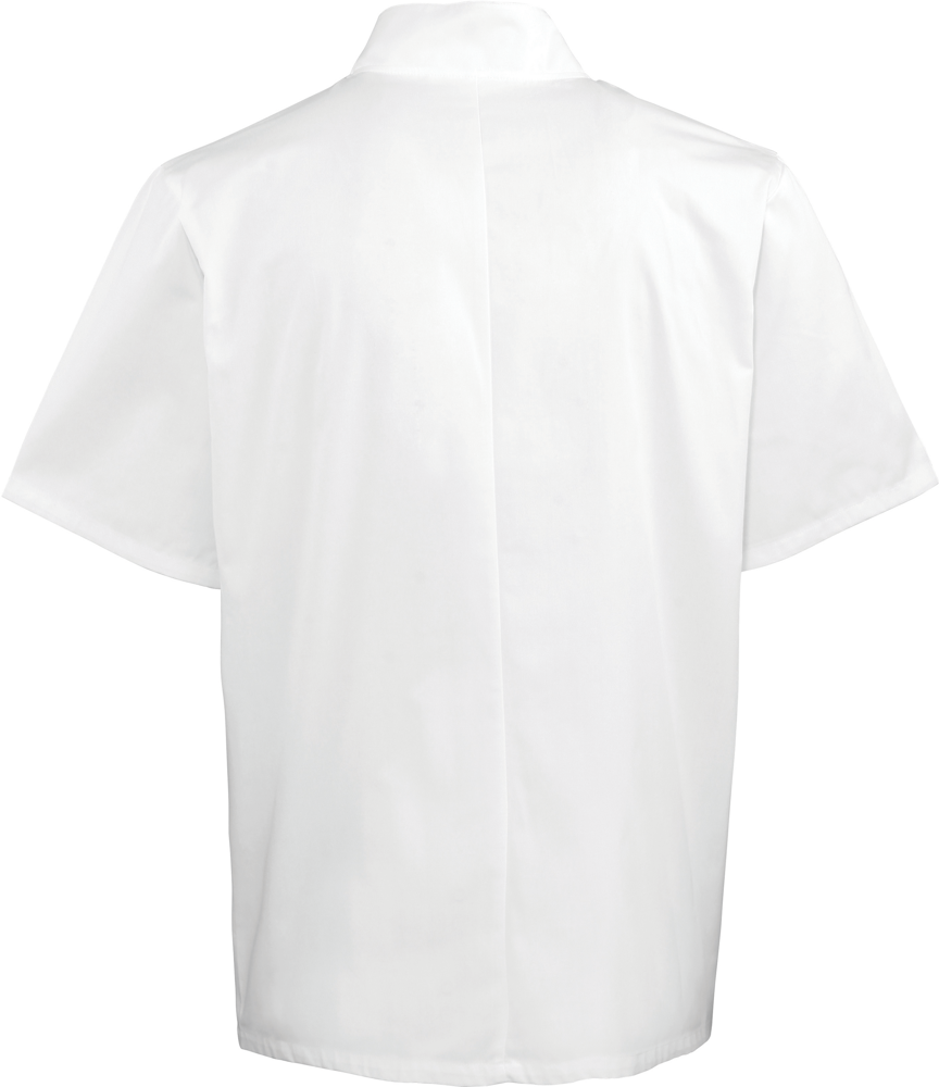 PR664 - Studded Front Short Sleeve Chef's Jacket