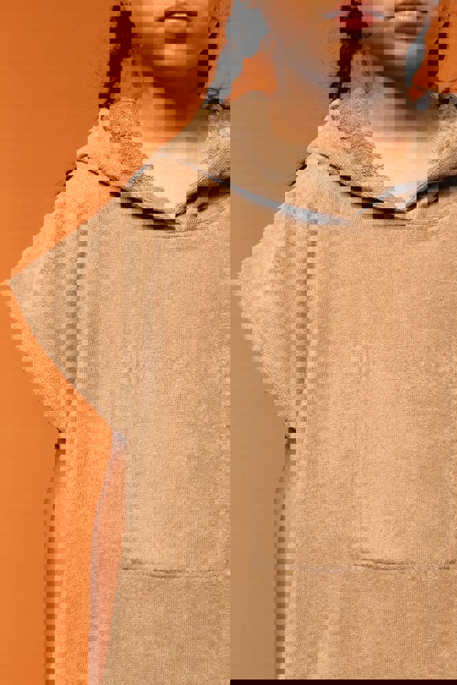 PA582X - Kinderponcho met capuchon van badstof