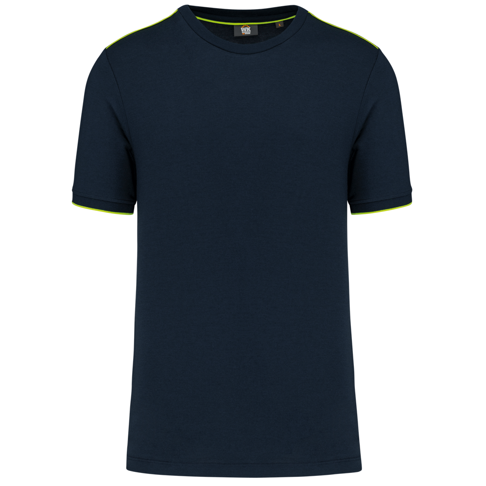 WK3020 - T-shirt Day To Day korte mouwen - Navy / Fluorescent Yellow