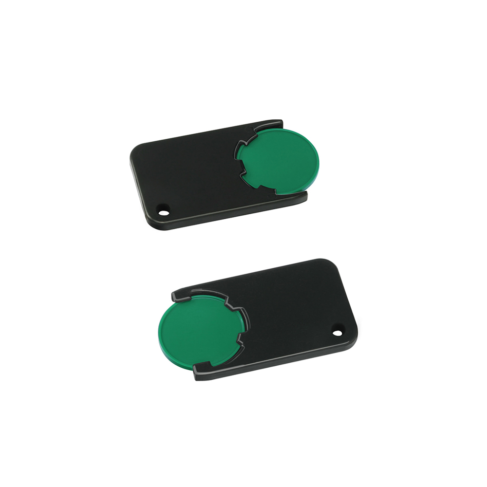 Chiphouder met winkelwagenmuntje 1€ "Beta" - groen/zwart