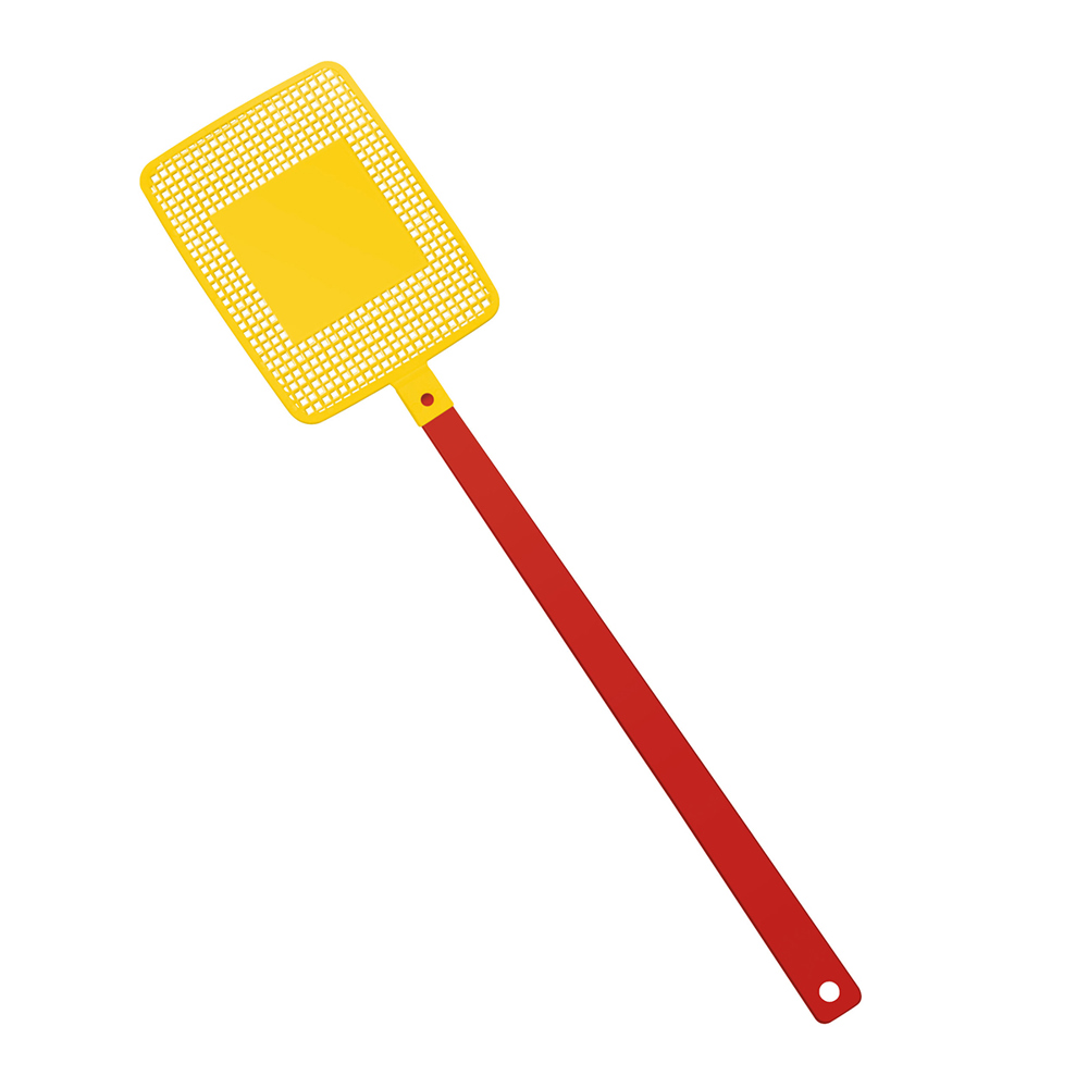 Vliegenmepper "vierkant" - rood/geel