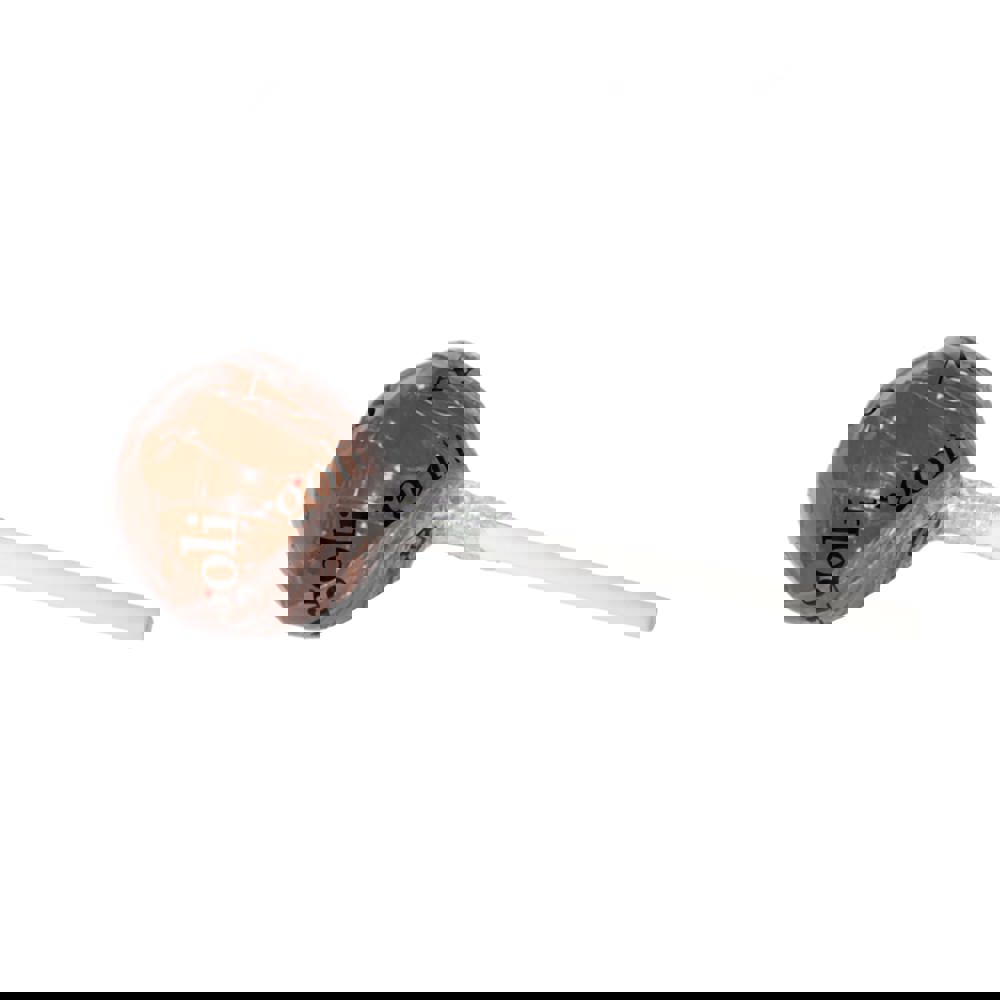 Ronde lolly - Transparant/bruin