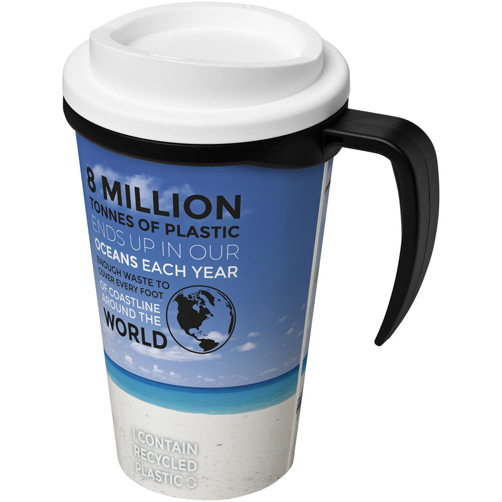 Brite Americano® grande 350 ml geïsoleerde beker - Zwart, Wit