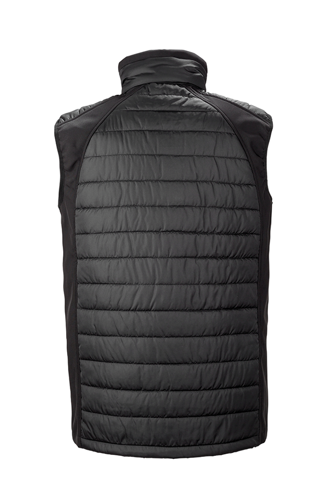 R238X - Black compass gewatteerde softshell bodywarmer