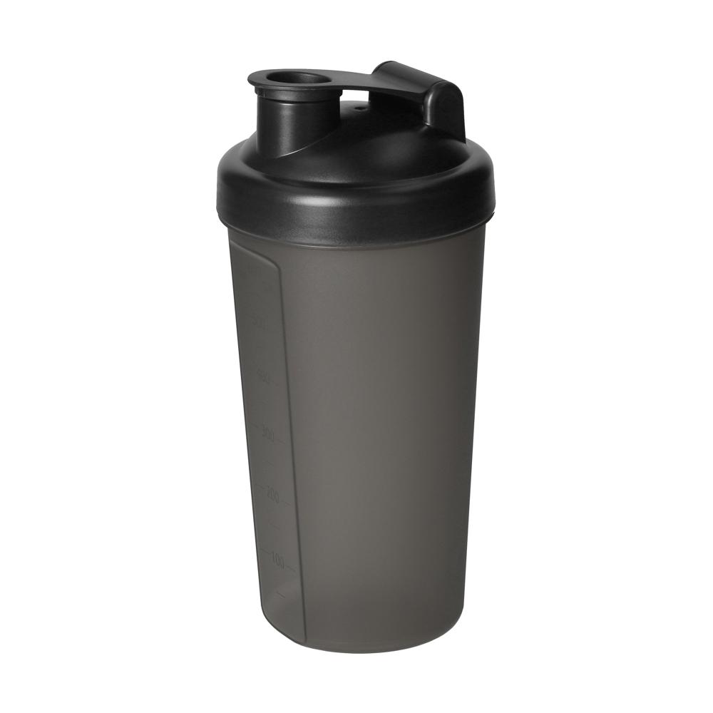 Shaker "Proteïne", 0,60 l - zwart/doorschijnend grijs