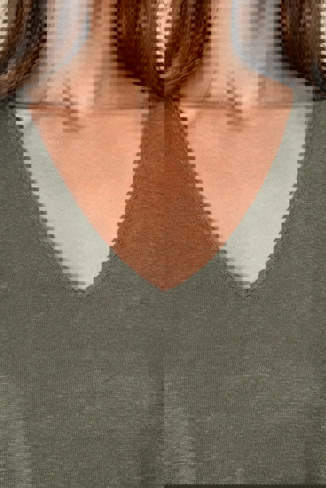 SP5004 - Tricot jumpsuit met korte mouwen voor dames in linnen