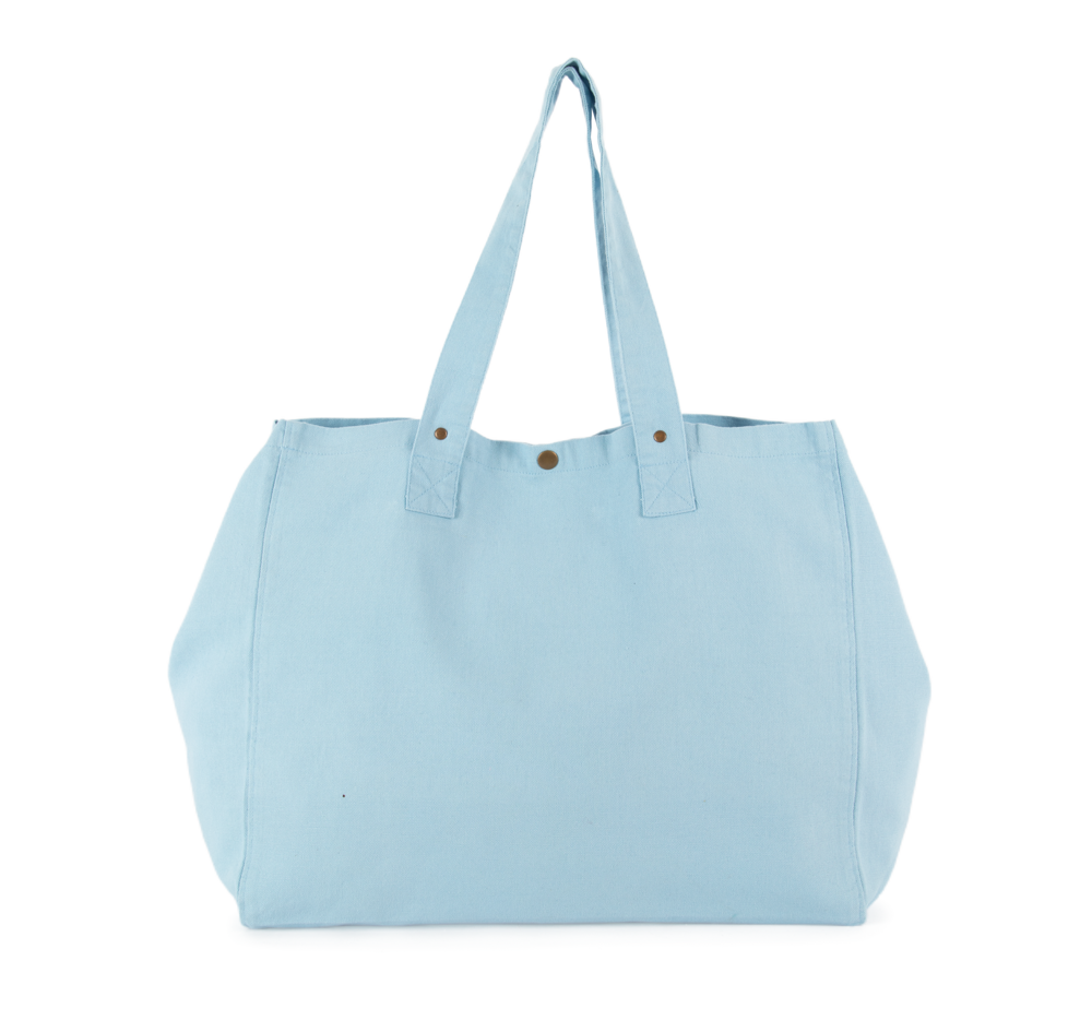 KI3208 - Shopper van verwassen katoen