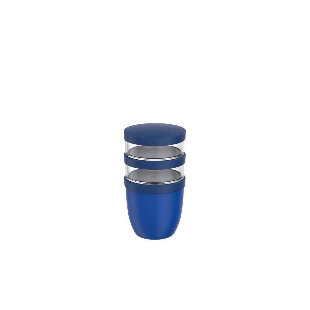 Mepal Ellipse 3 delige 500 ml + 2 x 200 ml geïsoleerde lunchpot - Helderblauw