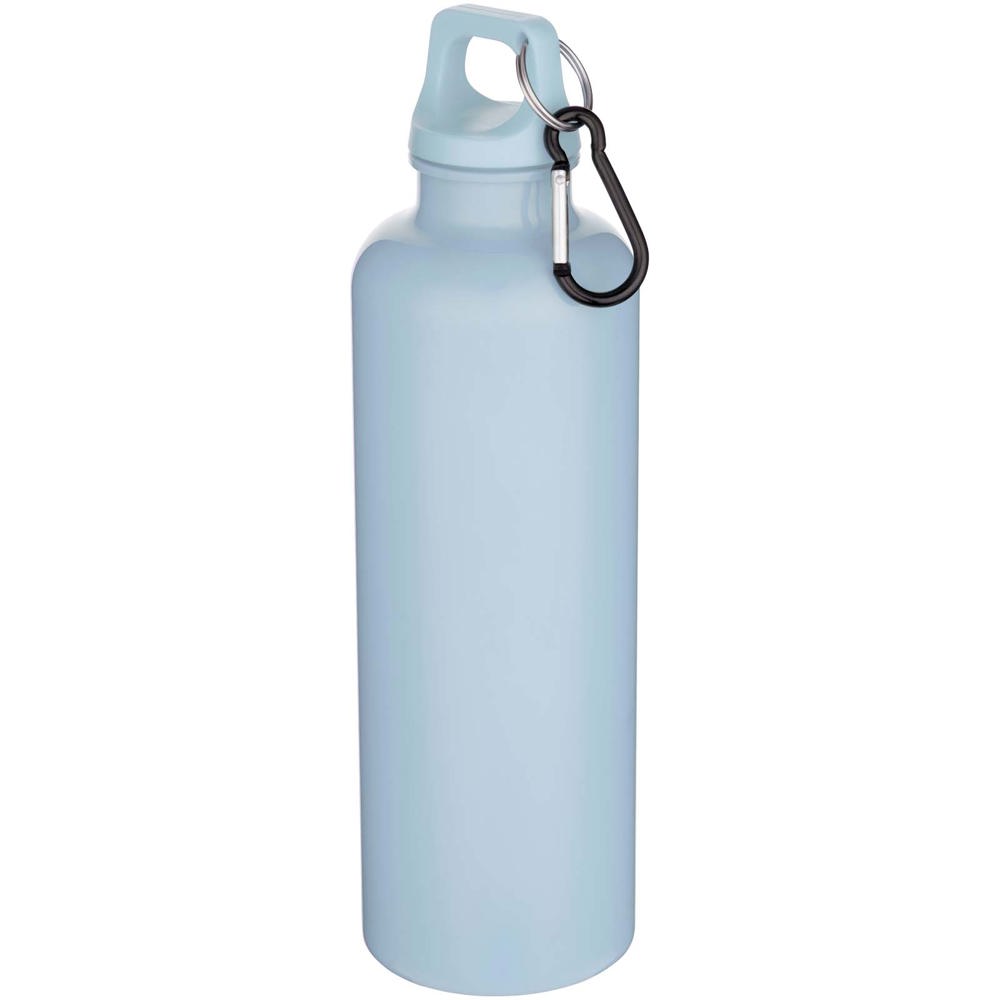 Oregon 750 ml effen RCS gerecycleerde plastic drinkfles met karabijnhaak - Wolkenblauw