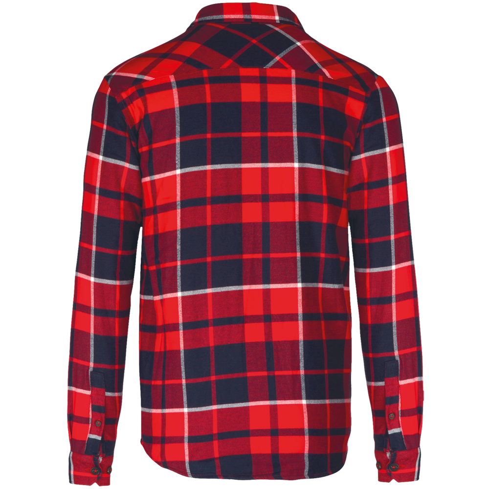 K579 - Geruit overshirt met sherpavoering