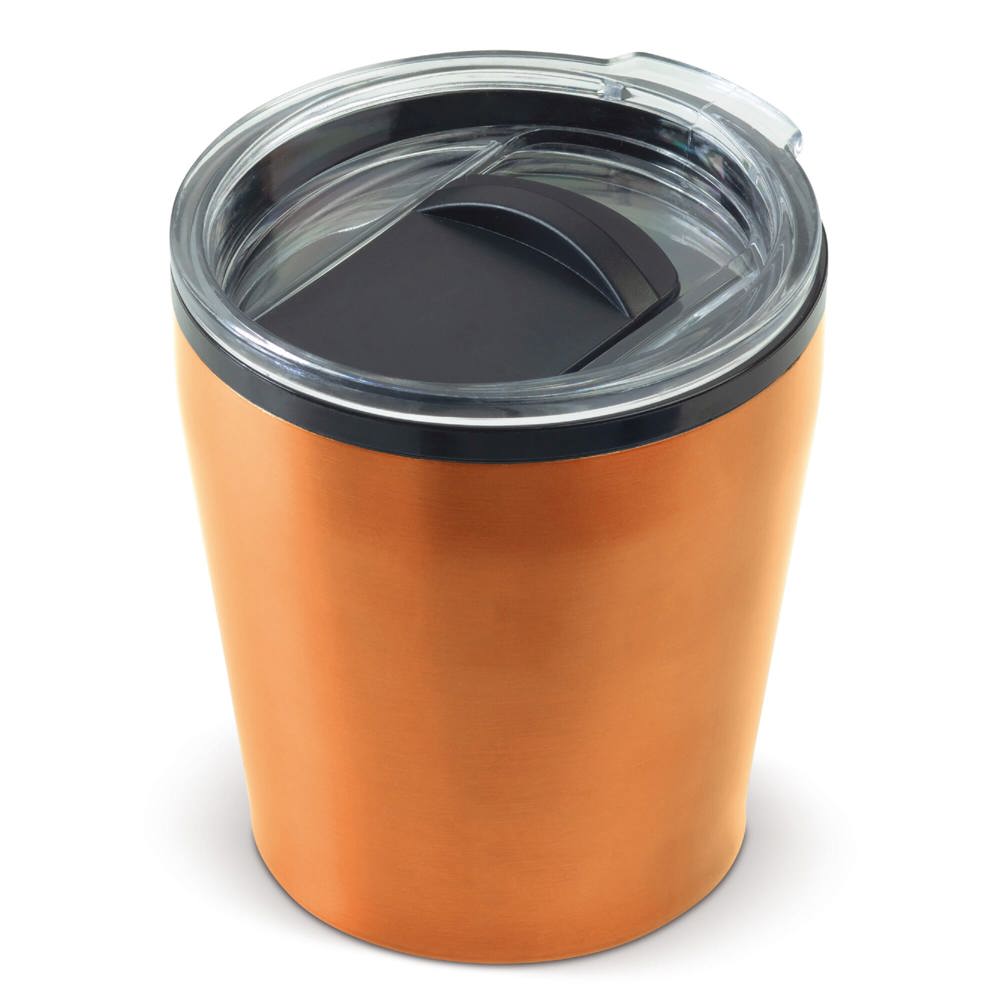 Koffiebeker metallic 180ml - oranje