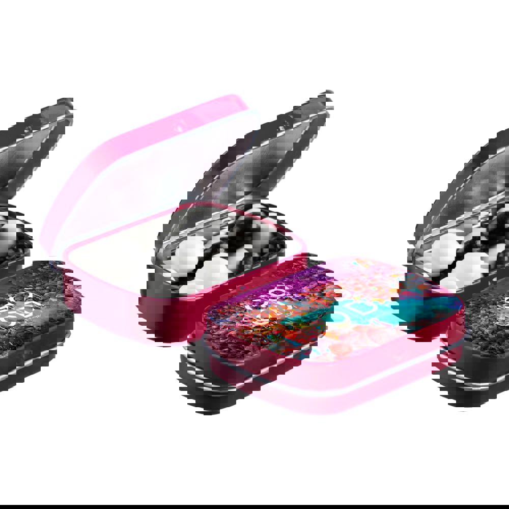 Mini scharnierblikje met snoep - Wijnrood