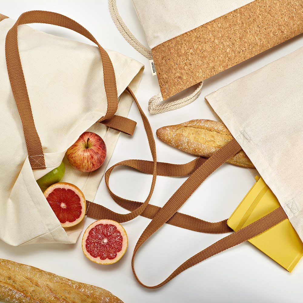 Vinson boodschappentas gerecycled katoen 220 gsm - Natuurlijk