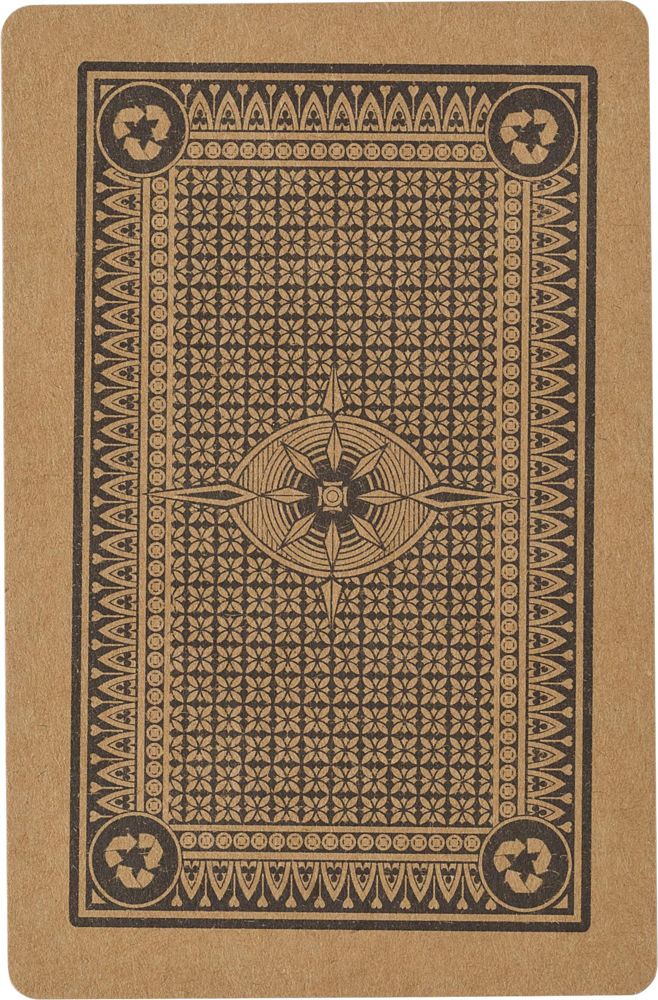 Gerecycled papieren speelkaarten Andreina - Bruin