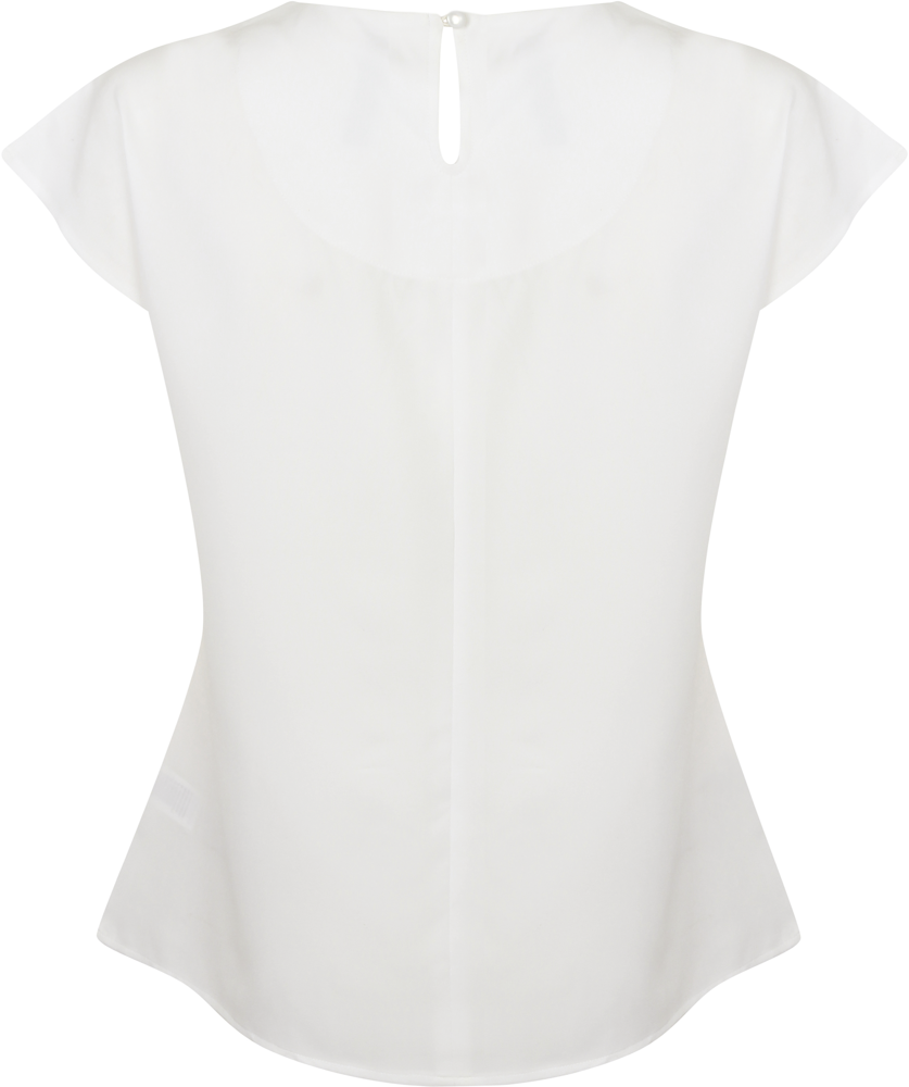 H597 - Ladies pleat front blouse