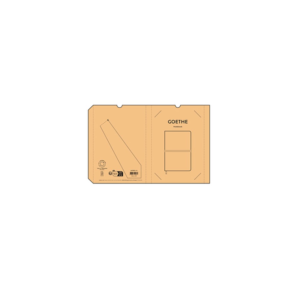 Goethe notitieboek A5 gerecycled papier 70 gsm - Natuurlijk