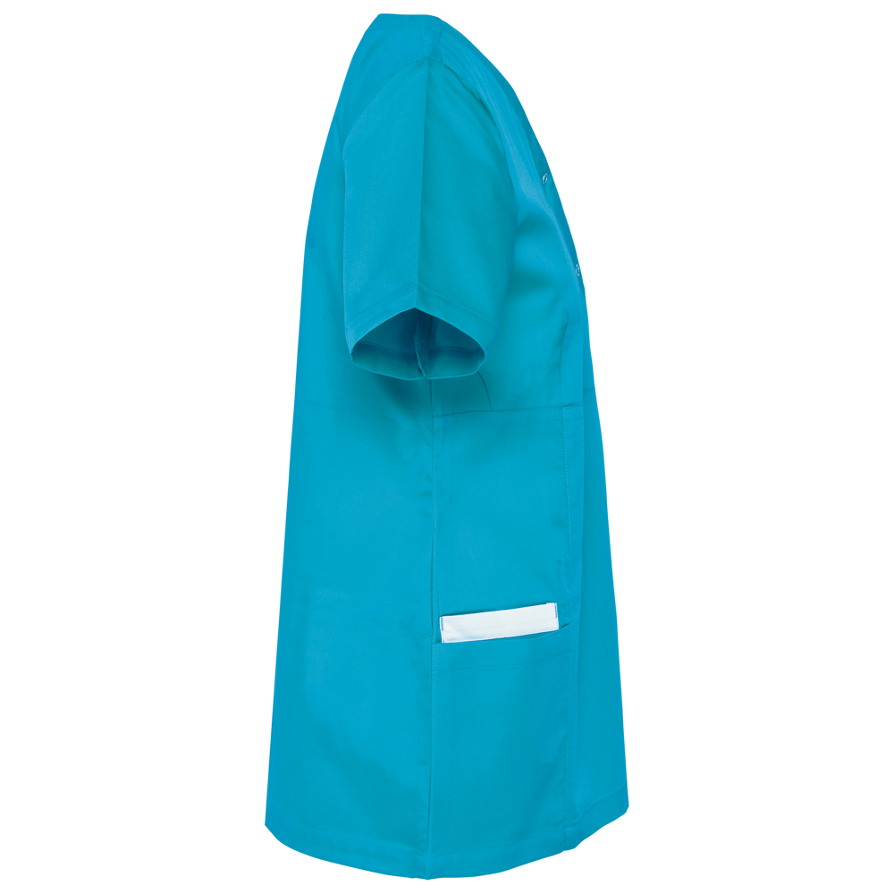 WK506C - Damesblouse in polykatoen met drukknopen