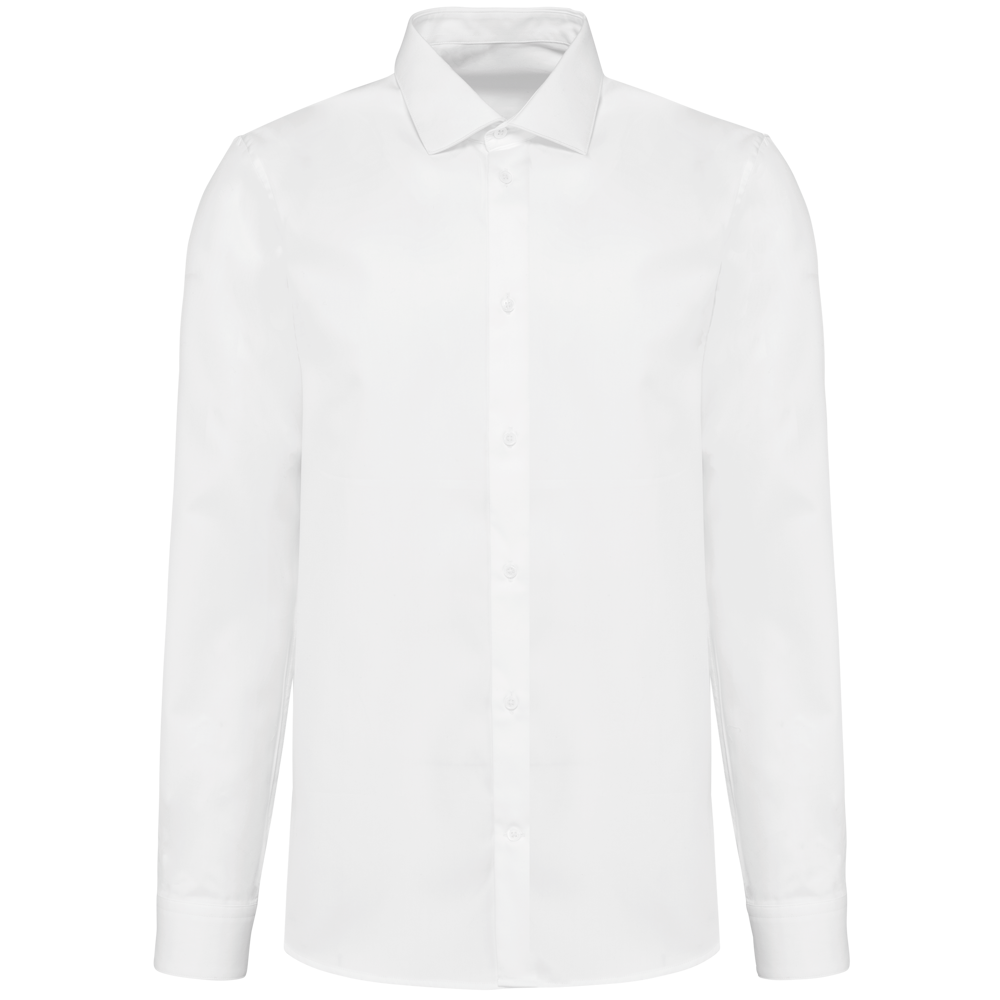 PK504 - Popeline Herenoverhemd met lange mouwen - White