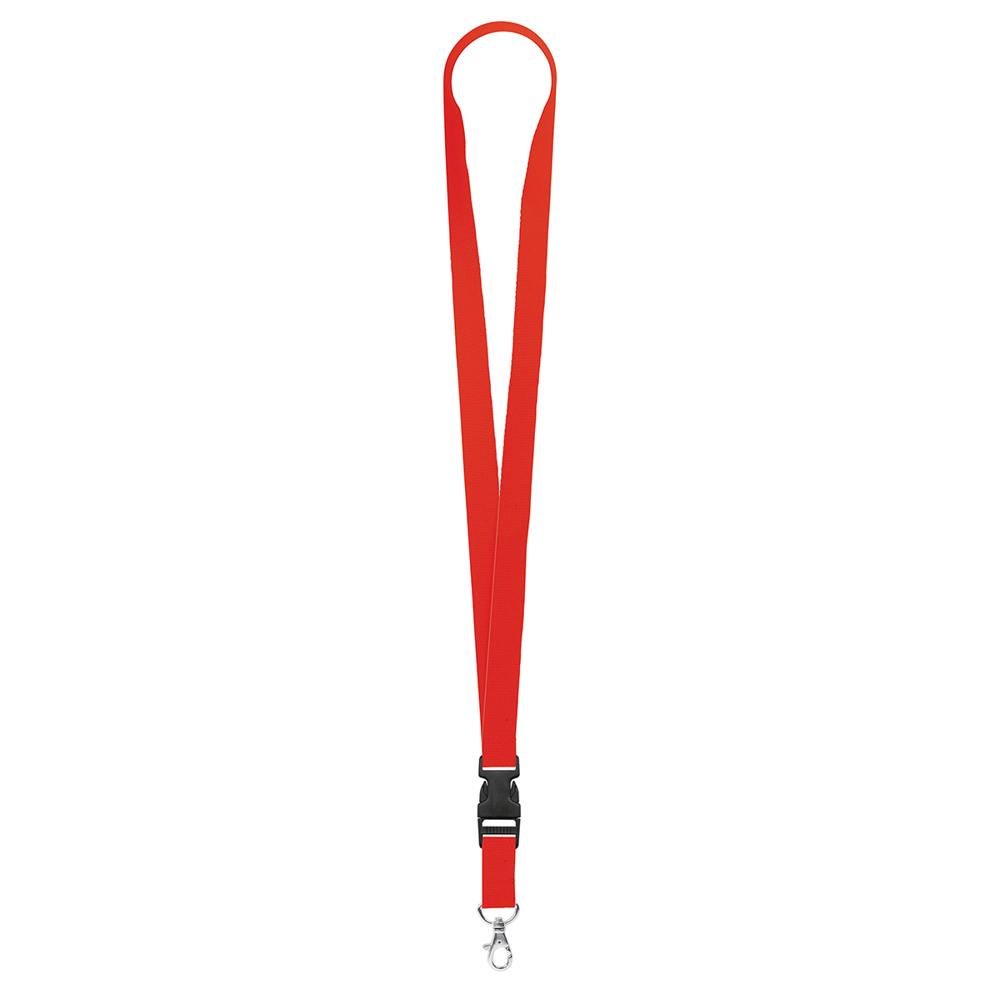 Keycord "standaard", breedte 20 mm - signaalrood