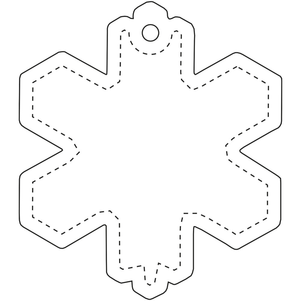 RFX™ H-10 reflecterende pvc hanger met sneeuwvlok