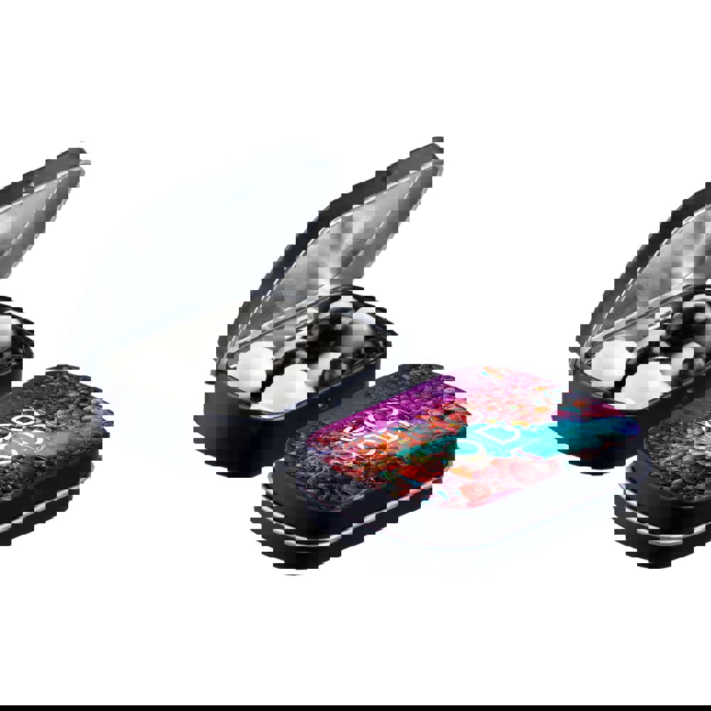 Mini scharnierblikje met snoep - Mat zwart