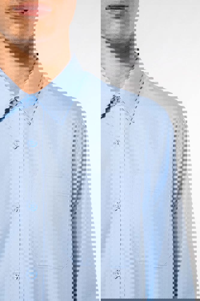 K541C - Heren poplin overhemd lange mouwen