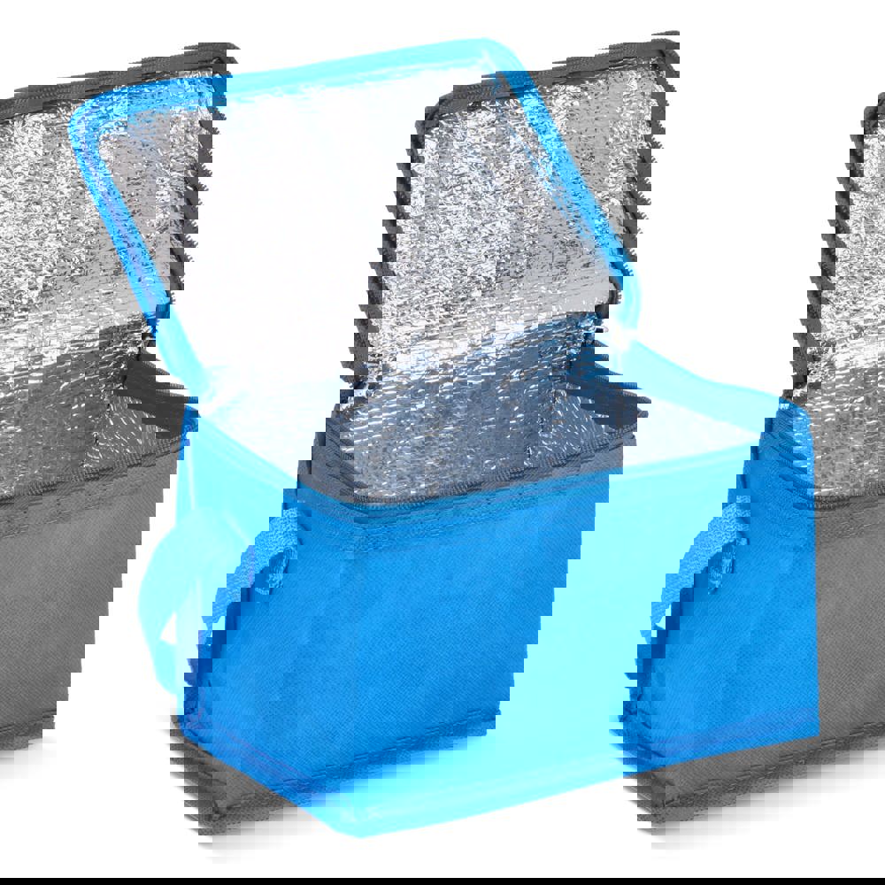 R-PET koeltas voor 6 blikjes, non-woven, 20 x 13 x 12,5 cm, 75 g/m²