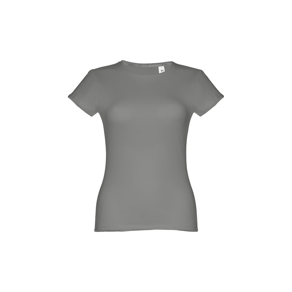 THC SOFIA. Katoenen dames-T-shirt met riem - Grijs