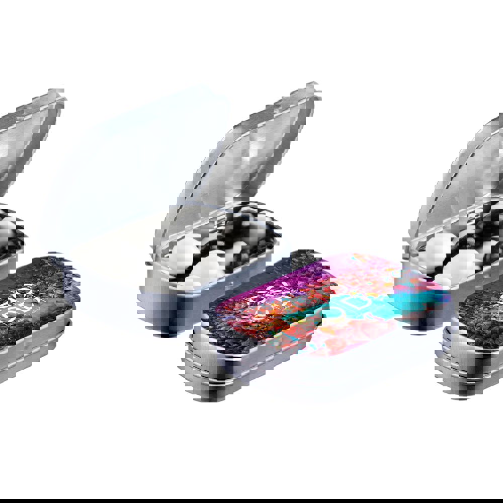 Mini scharnierblikje met snoep - Zilver