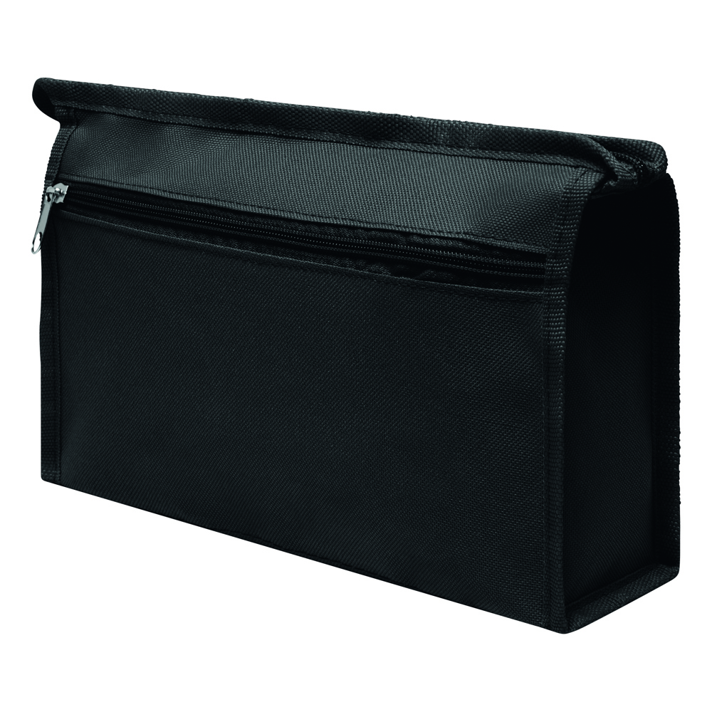 NIGHT & DAY - 600D polyester toilettas - Zwart