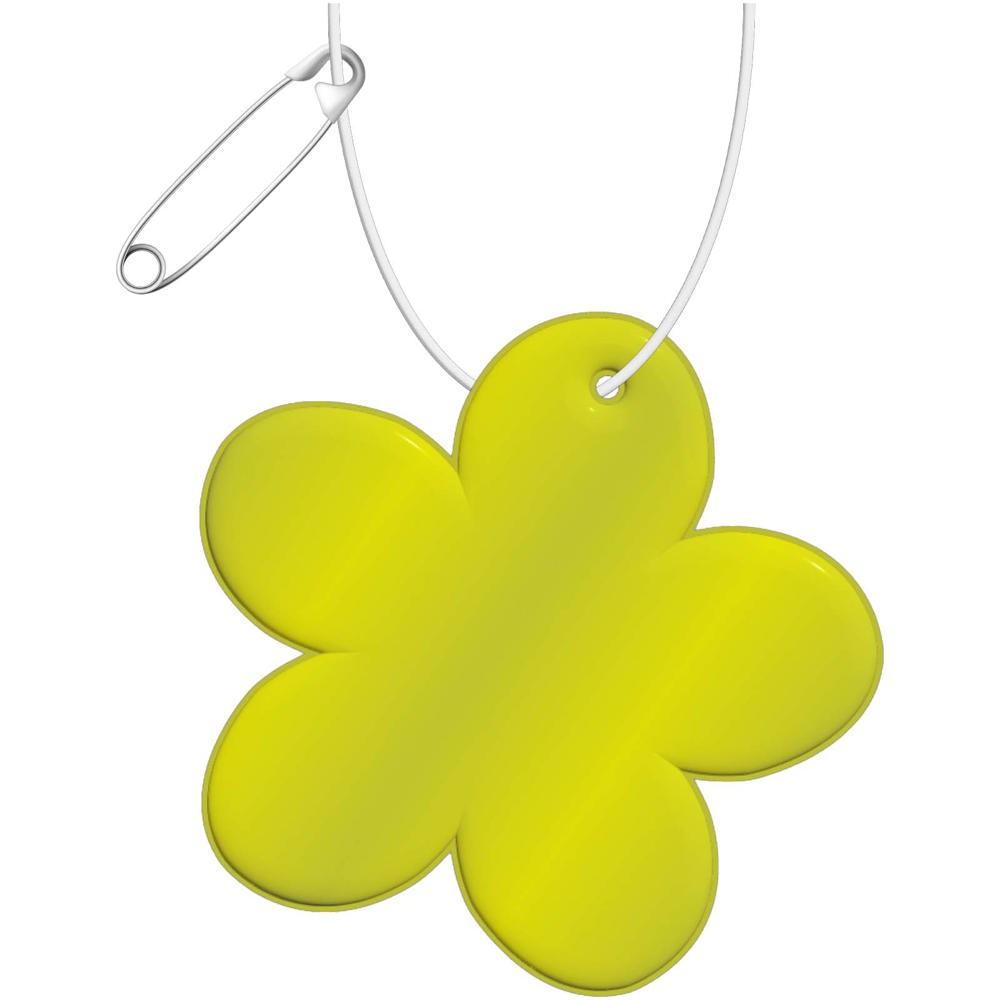 RFX™ H-13 bloemvormige lichtgewicht reflecterende PVC hanger - Neon geel