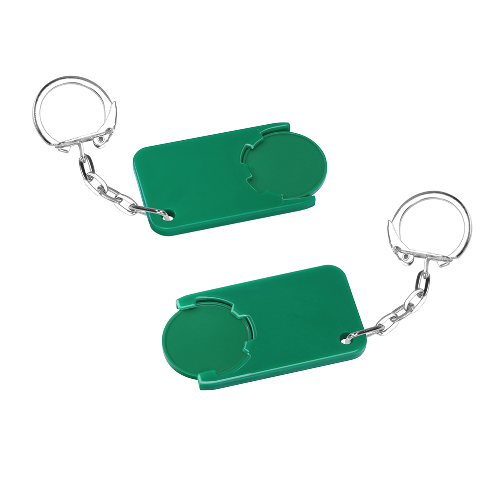 Chiphouder met winkelwagenmuntje 1€ "Beta" - groen/groen